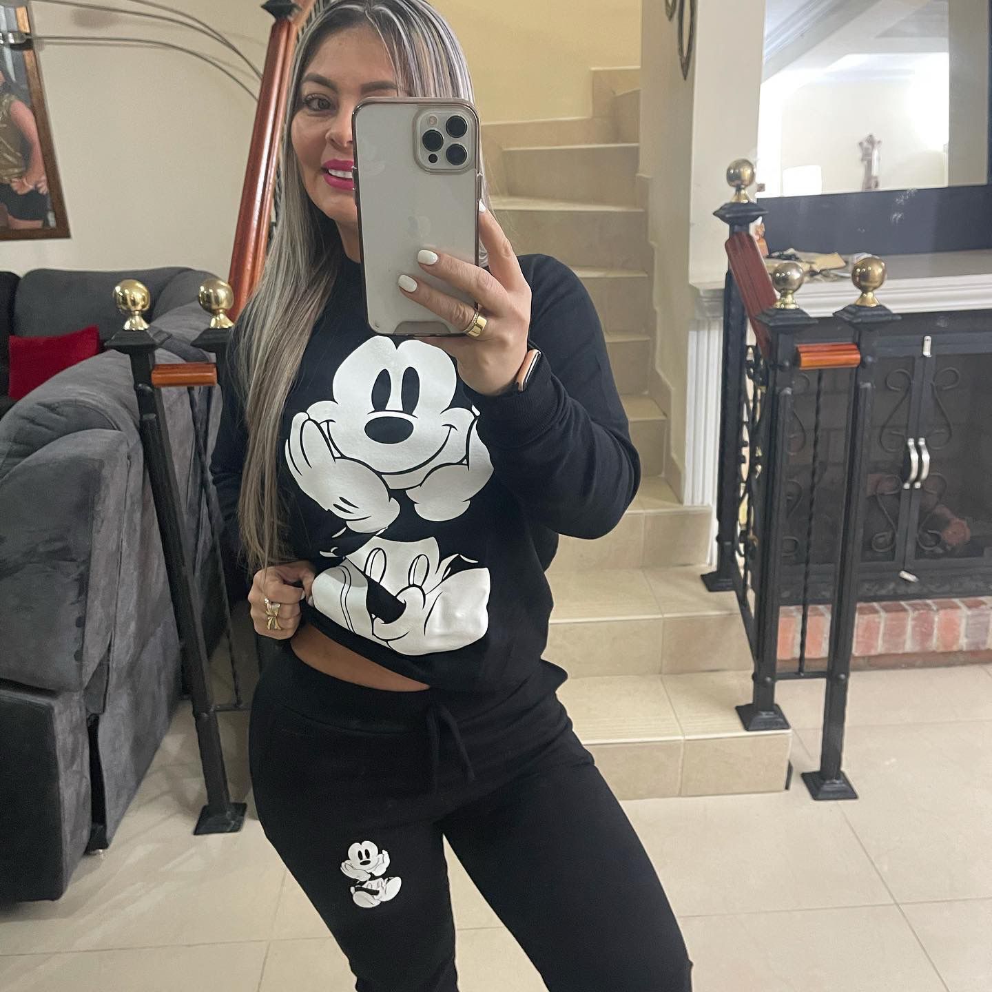 Conjuntos en algodon perchado licrado Contento negro