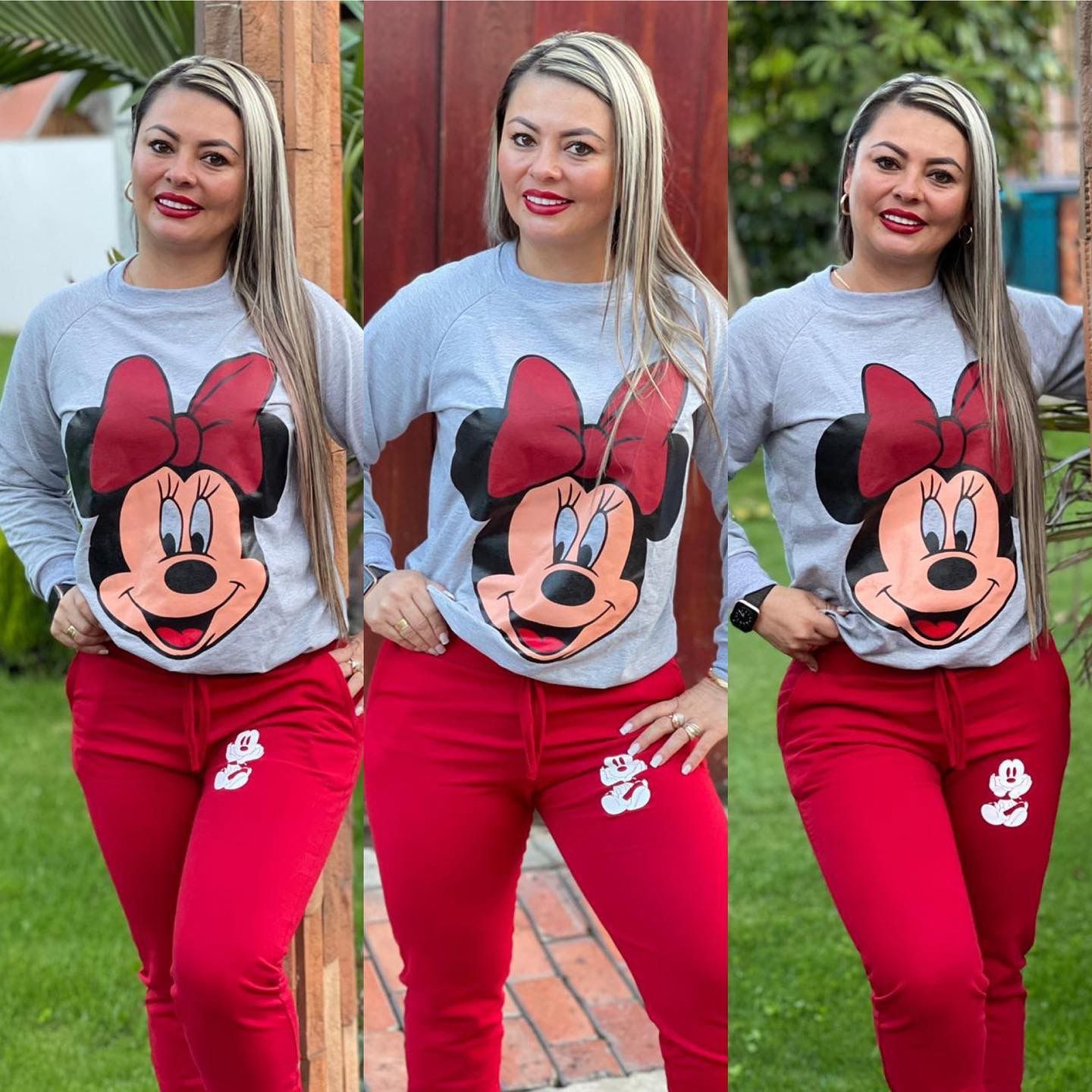 Conjuntos en algodon perchado licrado  Minnie nueva