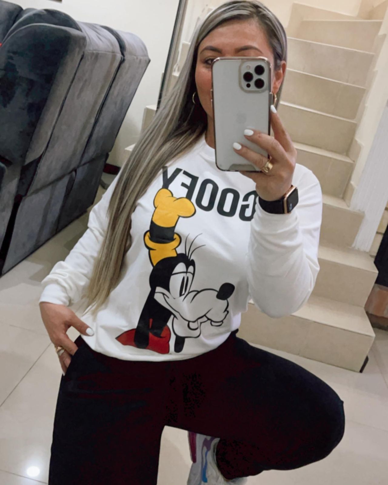 Conjuntos en algodon perchado licrado Goofy