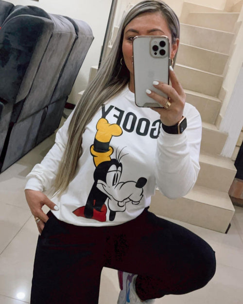 Conjuntos en algodon perchado licrado Goofy